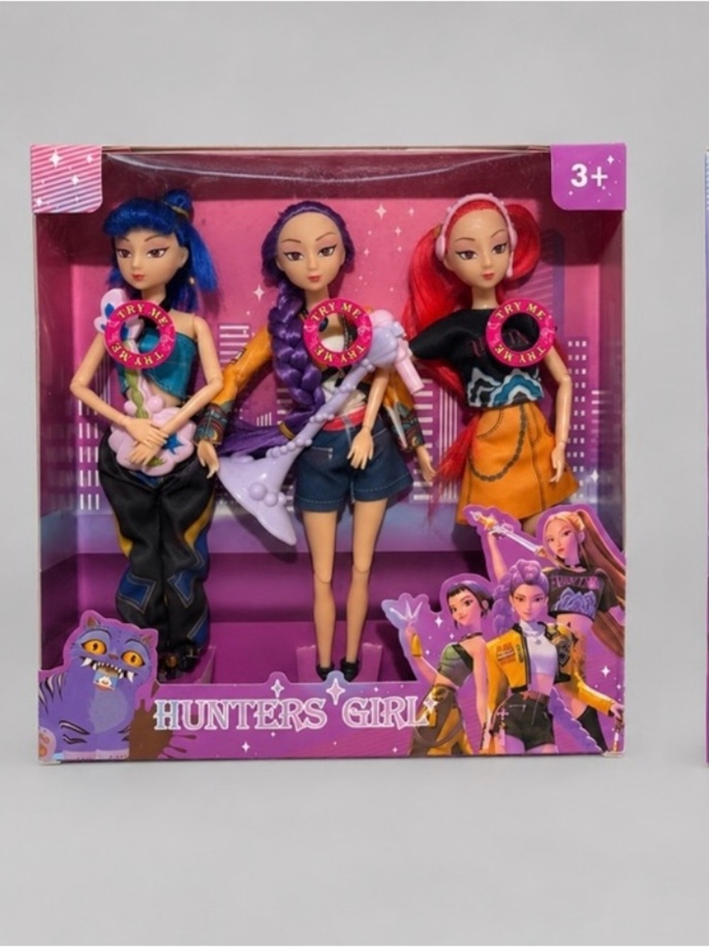 KPOP Demon Hunters 3-Pack Dolls Set - Rumi, Mira & Zoey Figures | Brand New